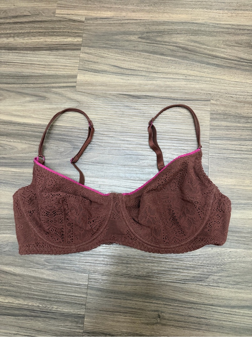 Free people brown underwire bra size 36D